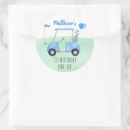 Hole in één Golf eerste verjaardag Ronde Sticker