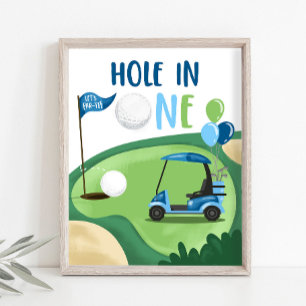 Hole in één Golf Par-T-shirt Boy First Birthday Si Poster