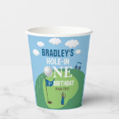 Hole in één Golf van 1ste verjaardag Papieren Bekers (Voorkant)