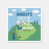 Hole in één Golf van 1ste verjaardag Servet (Voorkant)