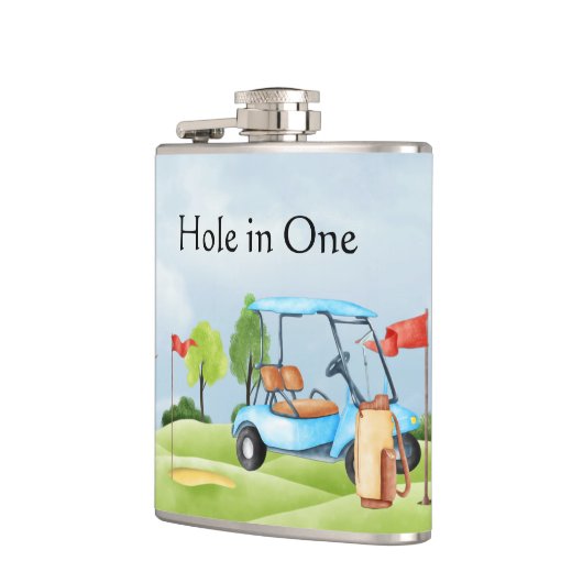 Hole in een Golf-vinylomhulling Heupfles (Links)