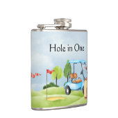 Hole in een Golf-vinylomhulling Heupfles (Rechts)