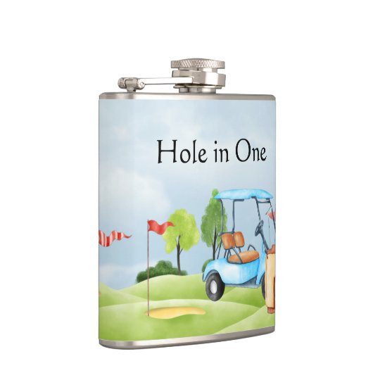 Hole in een Golf-vinylomhulling Heupfles (Rechts)