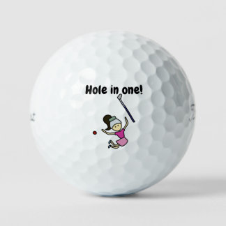 Hole in één. golfballen