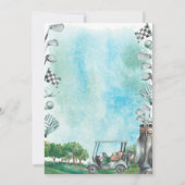 Hole in één Golfjongen eerste geboorte Par-T-shirt Kaart (Achterkant)