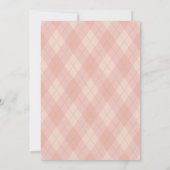 Hole in één Golfmeisje roze eerste verjaardag T-sh Kaart (Achterkant)