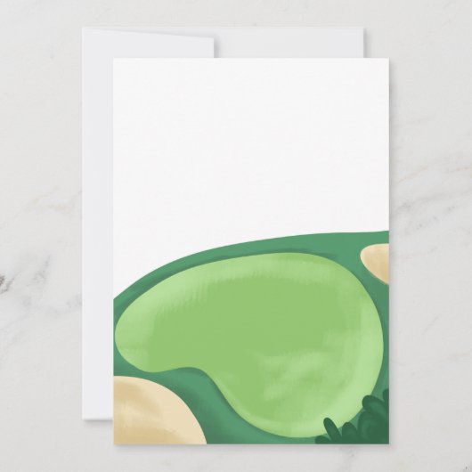 Hole in één Golfmeisje roze eerste verjaardag T-sh Kaart (Achterkant)