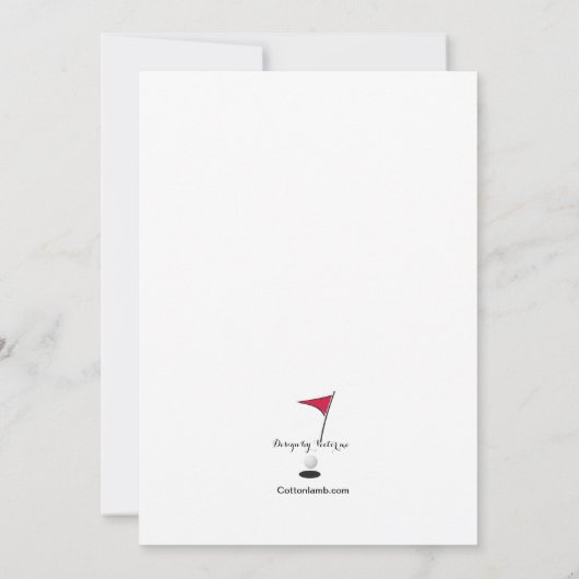 Hole in één Golfuitnodiging Kaart (Achterkant)