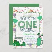 Hole in één T-shirt geboortedag 1 Kaart (Voorkant / Achterkant)