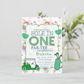 Hole in één T-shirt geboortedag 1 Kaart (Staand voorkant)