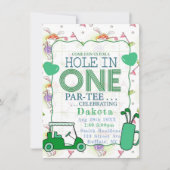 Hole in één T-shirt geboortedag 1 Kaart (Voorkant)