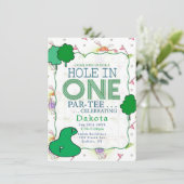 Hole in één T-shirt geboortedag 5 Kaart (Staand voorkant)