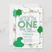 Hole in één T-shirt geboortedag 5 Kaart (Voorkant)