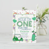 Hole in één T-shirt verjaardag 6 Kaart (Staand voorkant)
