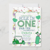 Hole in één T-shirt verjaardag 6 Kaart (Voorkant)