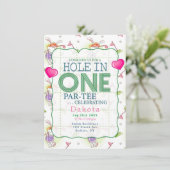 Hole in één T-shirt verjaardag 7 Kaart (Staand voorkant)