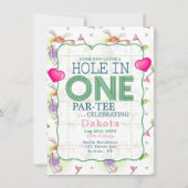 Hole in één T-shirt verjaardag 7 Kaart (Voorkant)