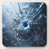 hole in glass, cracks bier onderzetter (Voorkant)