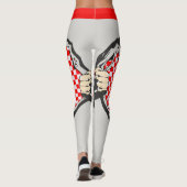 Hole in het weefsel en de Kroatische kleuren Leggings (Achterkant)