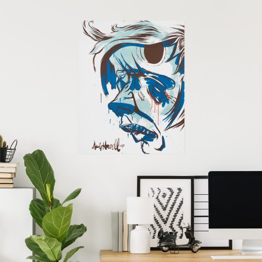 Hole in mijn hoofd poster (Thuiskantoor)