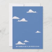 Hole in One Blue Golf Theme Jongens Eerste Verjaar Kaart (Achterkant)