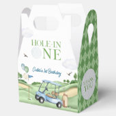 Hole In One Boy Golf First Birthday Par-Tee Bedankdoosjes (Geopend)