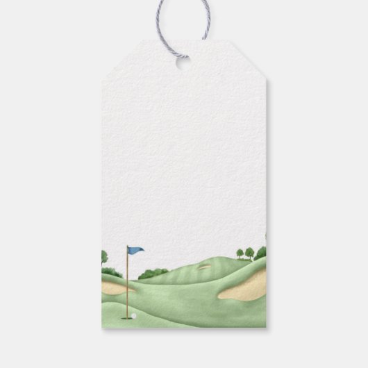 Hole In One Boy Golf First Birthday Par-Tee Cadeaulabel (Achterkant)