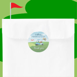 Hole in One Boy Golf Par-t-shirt 1e Verjaardag Ronde Sticker