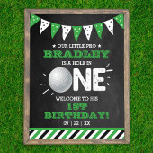 Hole In One Boys Golf 1e Verjaardag Par-t-shirt We Poster