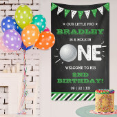 Hole In One Boys Golf 1e Verjaardag Par-t-shirt We Spandoek