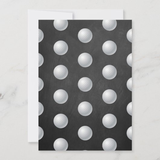 Hole in one boys Golf 1st Birthday Par-t-shirt Kaart (Achterkant)