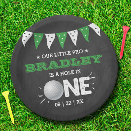 Hole in one boys Golf 1st Birthday Par-t-shirt Papieren Bordje