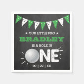 Hole in one boys Golf 1st Birthday Par-t-shirt Servet (Voorkant)