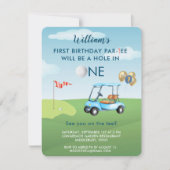 Hole in One BUDGET Boy Golf Par-t-shirt 1e Verjaar Kaart (Voorkant)