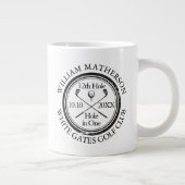 Hole in One Classic Gepersonaliseerd Golf Grote Koffiekop (Rechts)