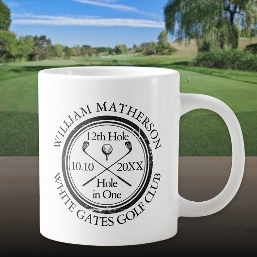 Hole in One Classic Gepersonaliseerd Golf Grote Koffiekop