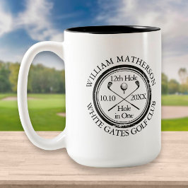 Hole in One Classic Gepersonaliseerd Golf Tweekleurige Koffiemok