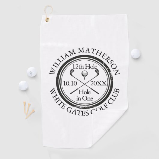 Hole in One Classic Persoonlijk Golfhanddoek (Insitu)