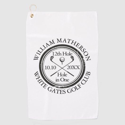 Hole in One Classic Persoonlijk Golfhanddoek (Voorkant)