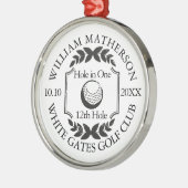 Hole in One Classic Persoonlijke Golf Metalen Ornament (Links)