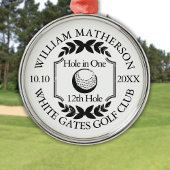 Hole in One Classic Persoonlijke Golf Metalen Ornament