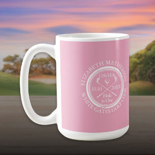 Hole in One Classic Pretty Vrouwelijke Roze Golf Koffiemok
