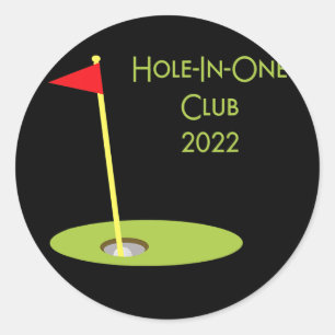 Hole in One Club 2022 Golfing Design for Golfer Ronde Sticker