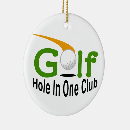 Hole in One Club Keramisch Ornament (Rechts)