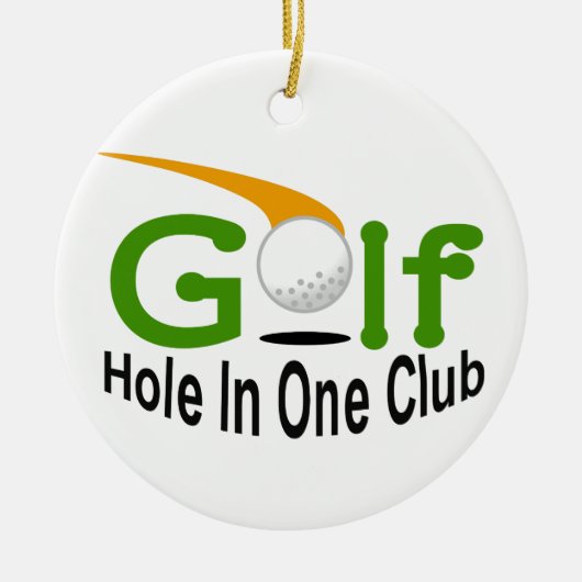 Hole in One Club Keramisch Ornament (Voorkant)