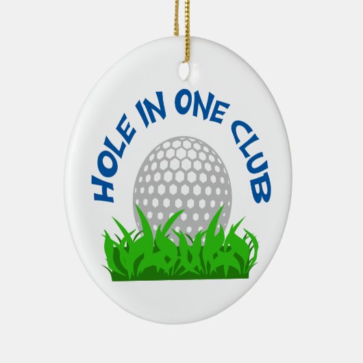 Hole in One Club Keramisch Ornament (Rechts)