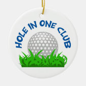 Hole in One Club Keramisch Ornament (Voorkant)