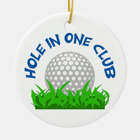 Hole in One Club Keramisch Ornament (Voorkant)