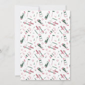 Hole in One Doodle Golf First Birthday Invitation Kaart (Achterkant)