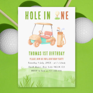 Hole In One Eerste Verjaardagsfeestje Kaart